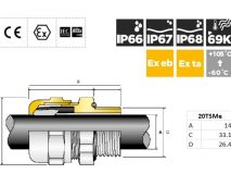 TSMe TruSeal Metallic “Exe” Cable Gland for Un-Armoured Cable